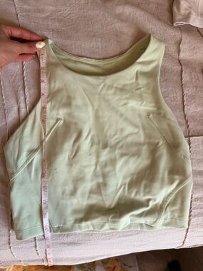 lululemon athletica Light Green Cropped Athletic Tank